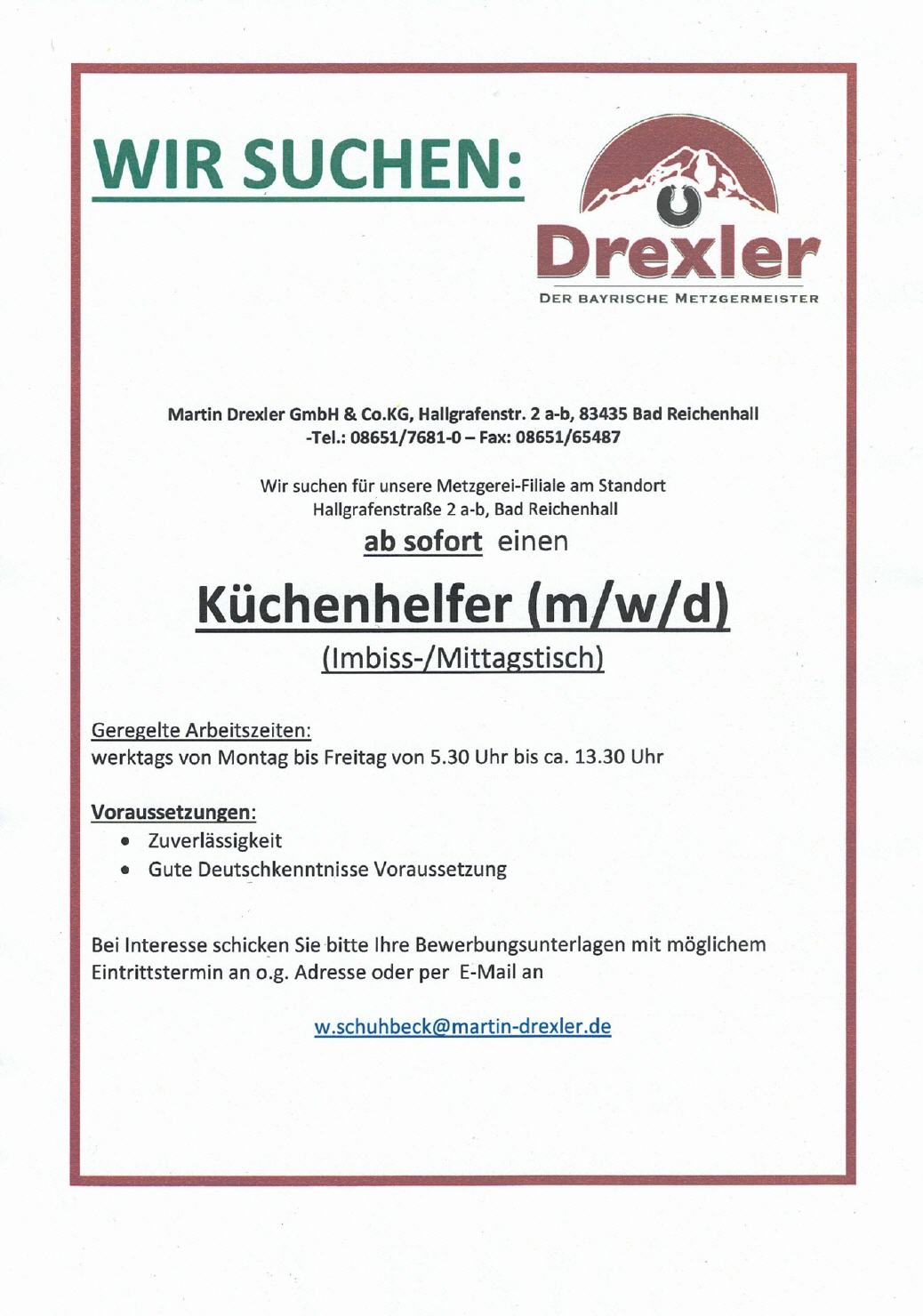 Küchenhelfer(in)